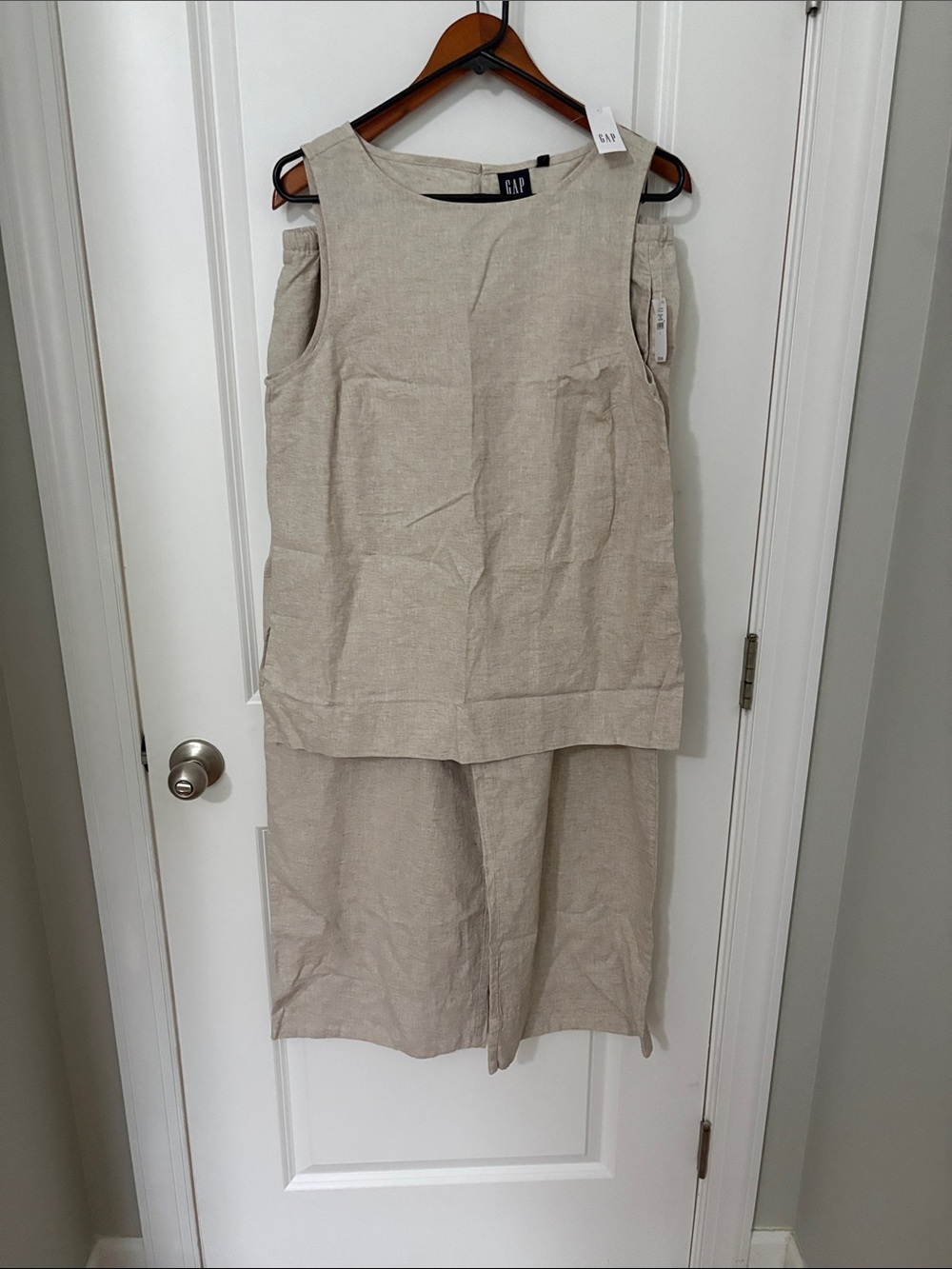 GAP Beige Linen Jumpsuit Set